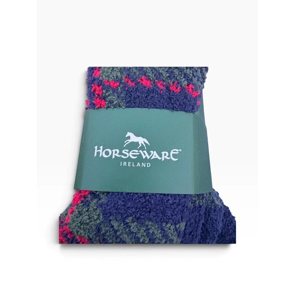 Softie Socks 3 Pack Unisex Size 36-41 (9-11 Adults) Navy, Green Plaid Warm